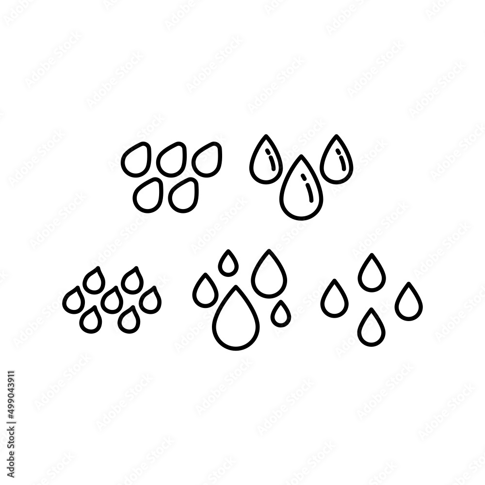 Rain Icon Set Vector Symbol Design Illustration Rain Icon Set Vector Symbol Design Illustration