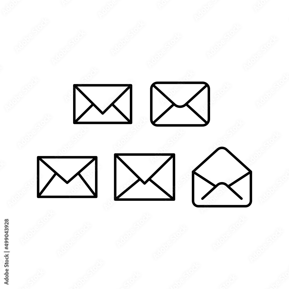 Email Icon Set Vector Symbol Design Illustration Email Icon Set Vector Symbol Design Illustration