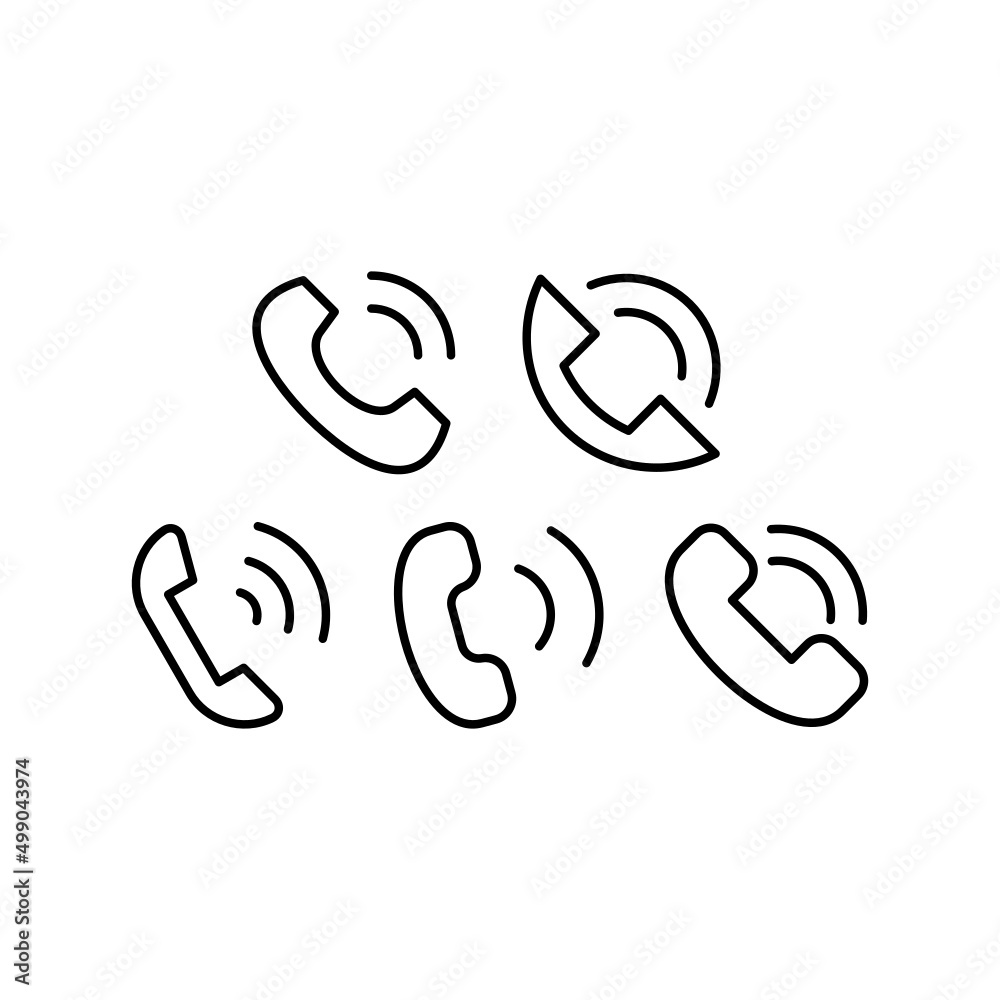 Phone Call Icon Set Vector Symbol Design Illustration Phone Call Icon Set Vector Symbol Design Illustration