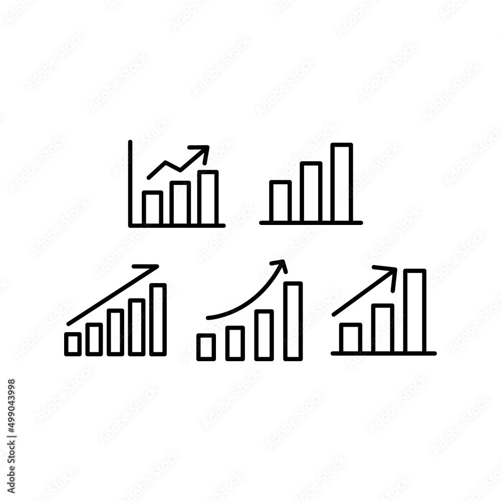 Chart Icon Set Vector Symbol Design Illustration Chart Icon Set Vector Symbol Design Illustration