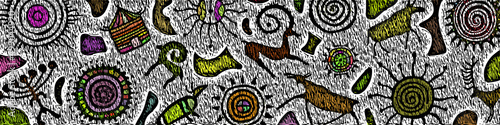 Panel on the ethnic theme. A series of petroglyphs, rock paintings, vector design.
