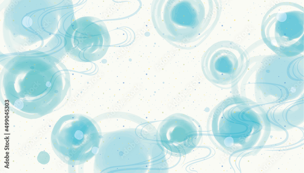 涼しげな水彩風背景イラスト 夏 水 Vector De Stock Adobe Stock