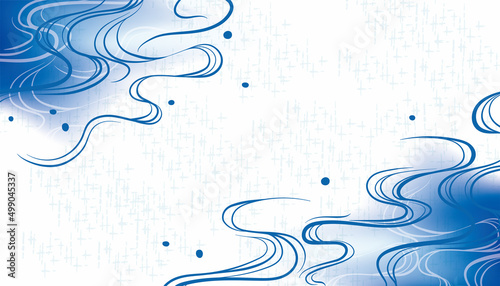 波 水 清涼感ある背景イラスト