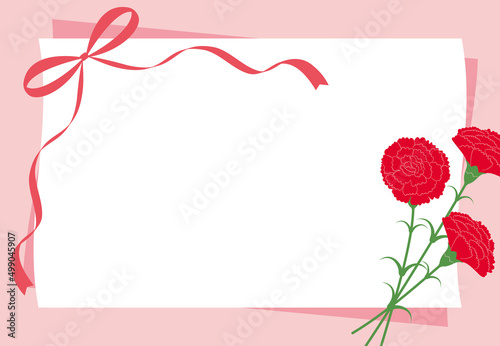 vector background with red carnations for Mother’s Day banners, cards, flyers, social media wallpapers, etc.