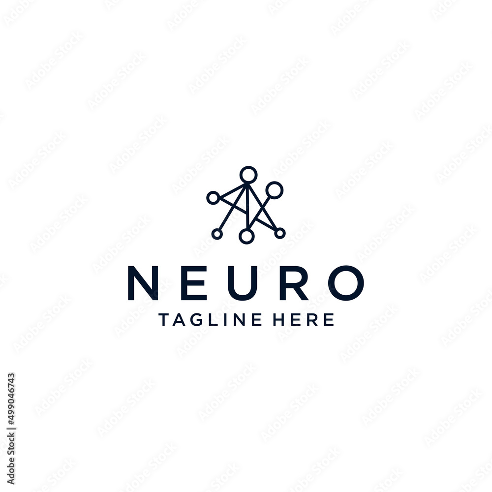 Neuro logo icon design vector template Neuro logo icon design vector template