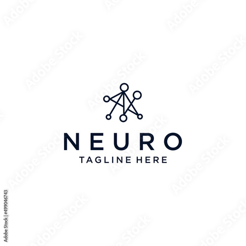 Neuro logo icon design vector template