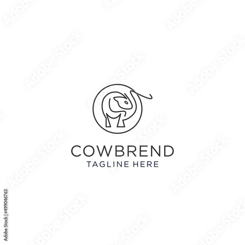 Cow logo icon design vector template
