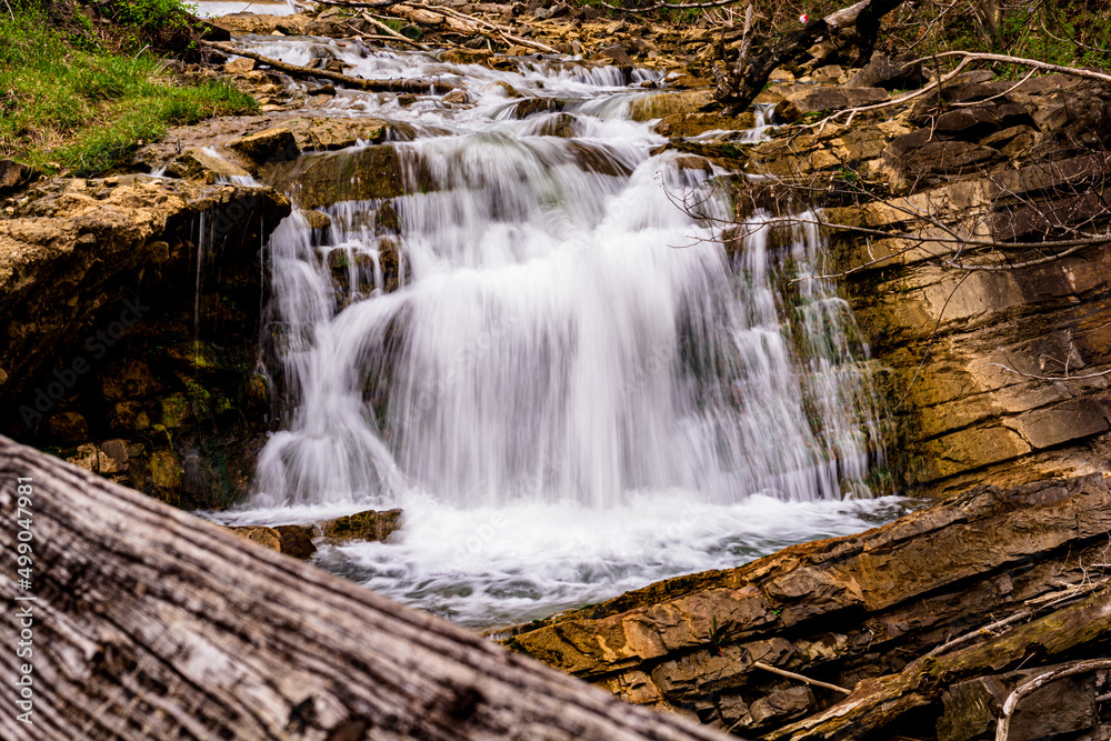 waterfall in autumn waterfall in autumn