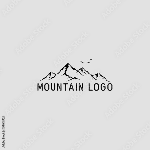 Mountain Landscape Logo Design Vector.