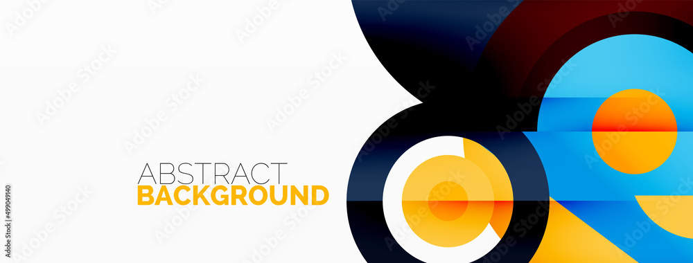 Rings and circles geometric abstract background for wallpaper, banner, backdrop Rings and circles geometric abstract background for wallpaper, banner, backdrop
