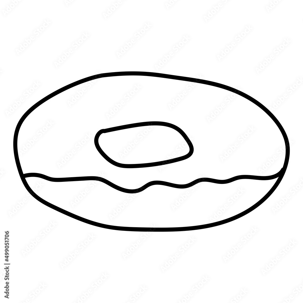 Minimal cartoon cake brush isolated on white background