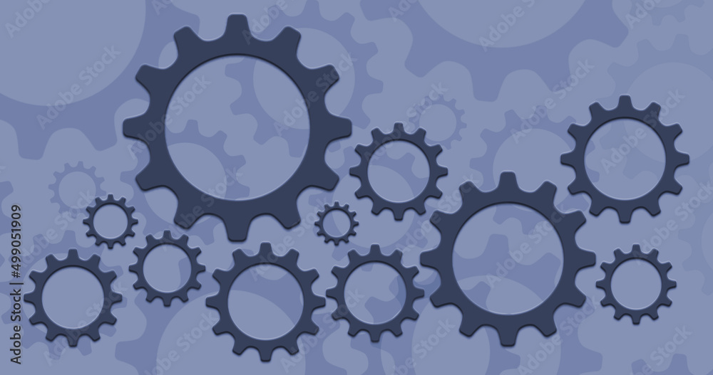 Cartoon gears for art blue geometric background Cartoon gears for art blue geometric background