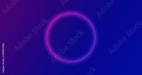 Abstract colorful neon circle for art design