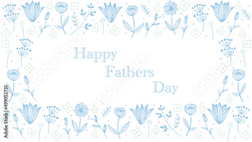 青と緑の北欧父の日フレーム