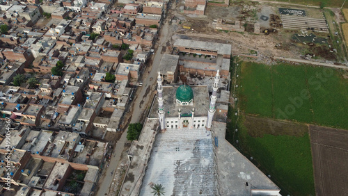 Beautiful Aerial view of Kala Shah Kako Village Punjab Pakistan photo