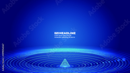 Dot line and spiral Internet technology communication technology big data background