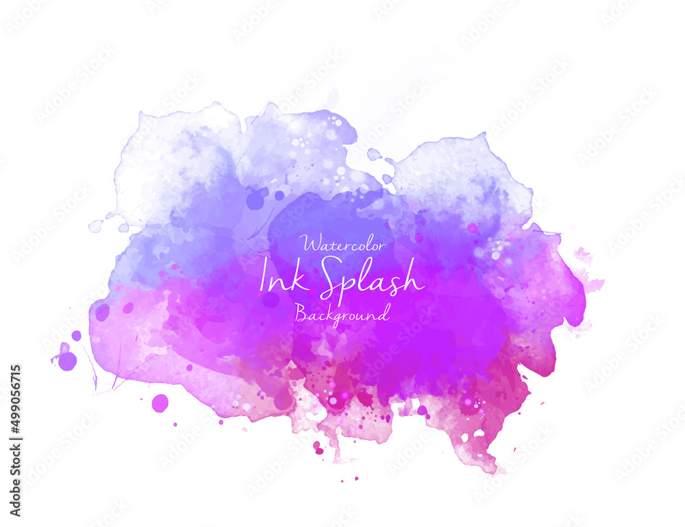 Watercolor Ink Splash Abstract Background