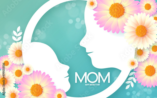 Happy Mother’s Day with flower