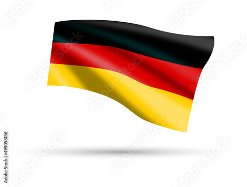 The flag of Germany  in a vector illustration isolated on a white background