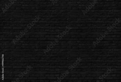 old black painted brick wall for design