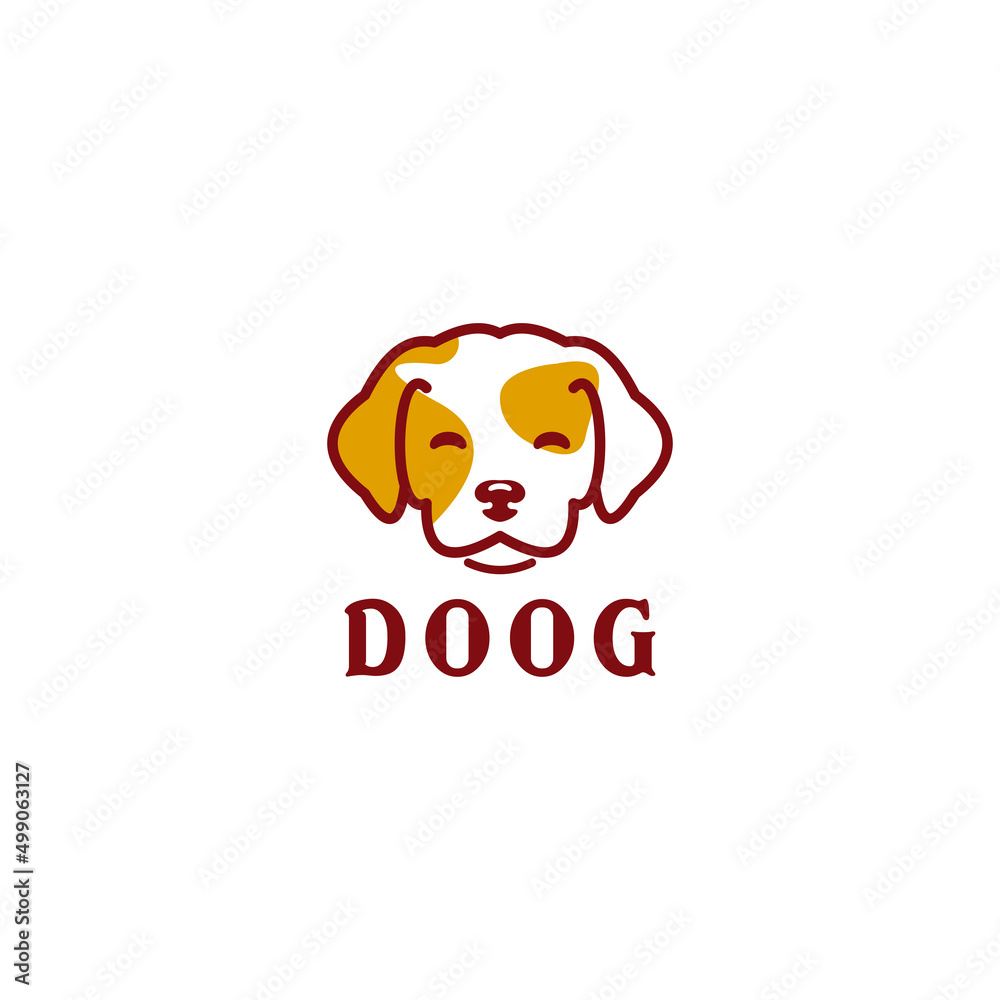 Cute dog logo icon design template. luxury, premium vector Cute dog logo icon design template. luxury, premium vector