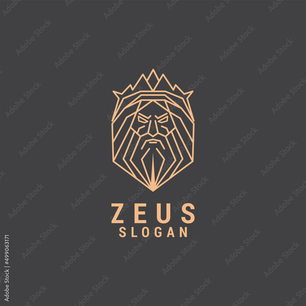 Zeus line logo icon design template. luxury, premium vector