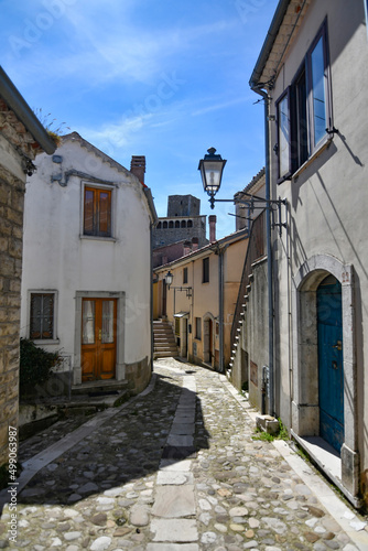 Fototapeta Naklejka Na Ścianę i Meble -  A narrow street in Bisaccia, a small village in the province of Avellino, Italy.