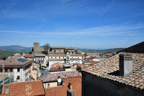 Panoramic view of Bisaccia, a small village in the province of Avellino, Italy.