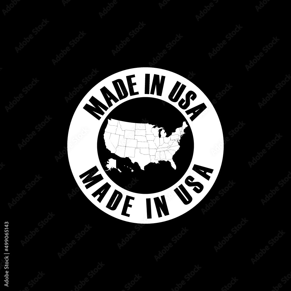 Made in United States icon sign isolated on dark background