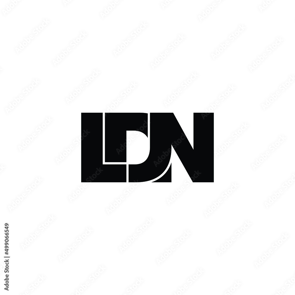 LDN letter monogram logo design vector