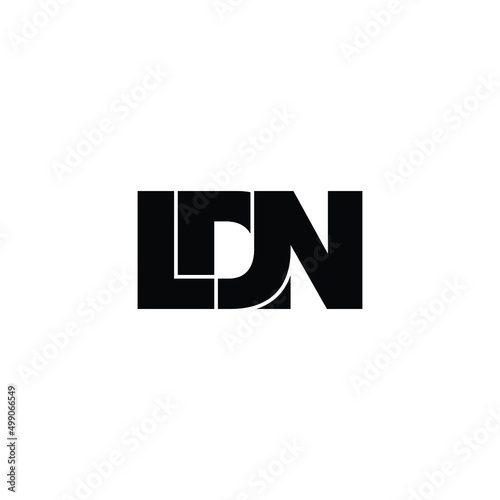 LDN letter monogram logo design vector photo