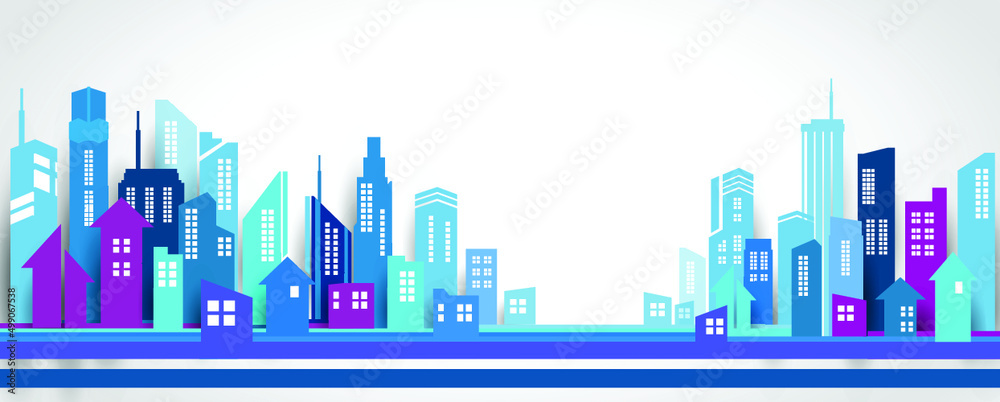 Building and City Illustration, City scene