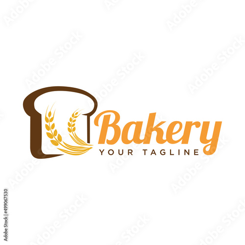 Bread loaf logo vector design template.