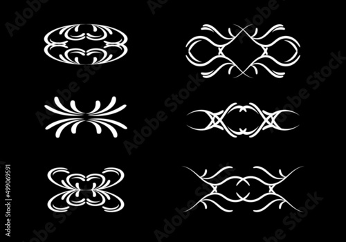 Luxury Black and retro dividers set. Calligraphic design elements vector.