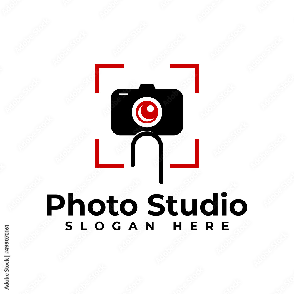 Abstract Camera Logo. Usable for Photography Photographer. Flat Vector Logo Design Template Element