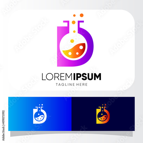 Letter D Lab Logo Design Vector Icon Graphic Emblem Illustration 