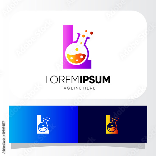 Letter L Lab Logo Design Vector Icon Graphic Emblem Illustration 