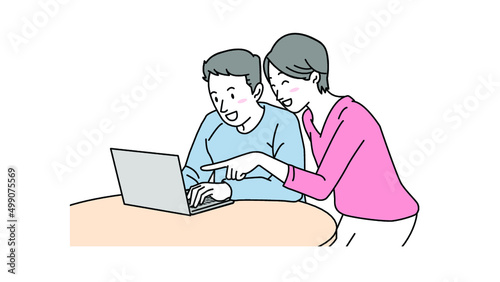 PC/男性女性/二人