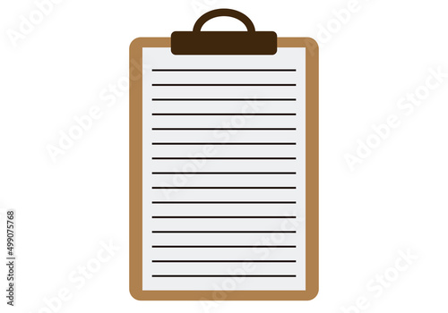 Icono de portapapeles con documentos de notas. 