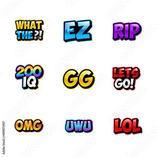 Photos text emotes collection