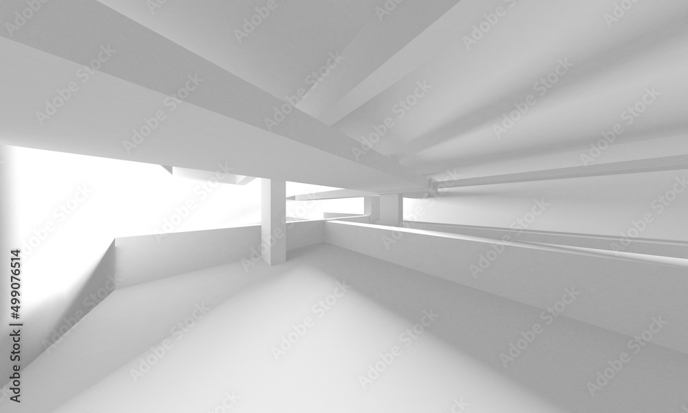 Obraz premium White Modern Background. Abstract Building Concept