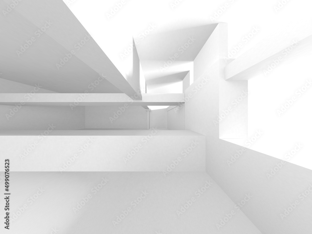 Fototapeta premium White Modern Background. Abstract Building Concept
