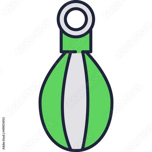Boxing punch bag vector gym equipment icon