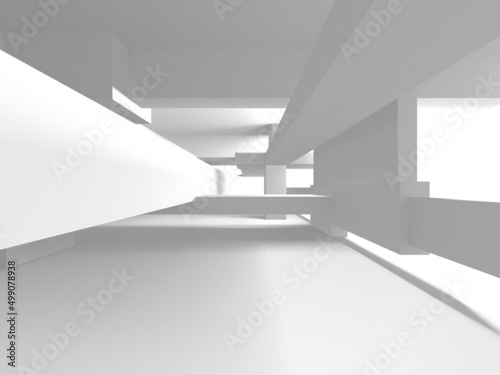 Abstract White Architecture Design Concept