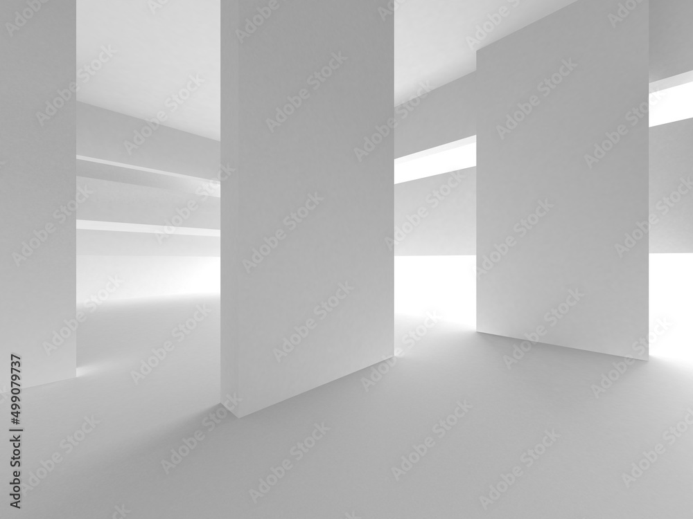 Abstract White Architecture Design Concept