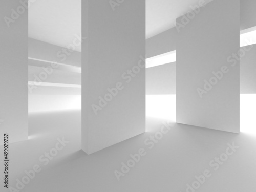 Abstract White Architecture Design Concept