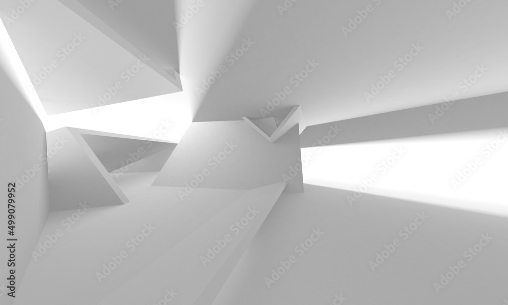 Abstract White Architecture Design Concept Abstract White Architecture Design Concept