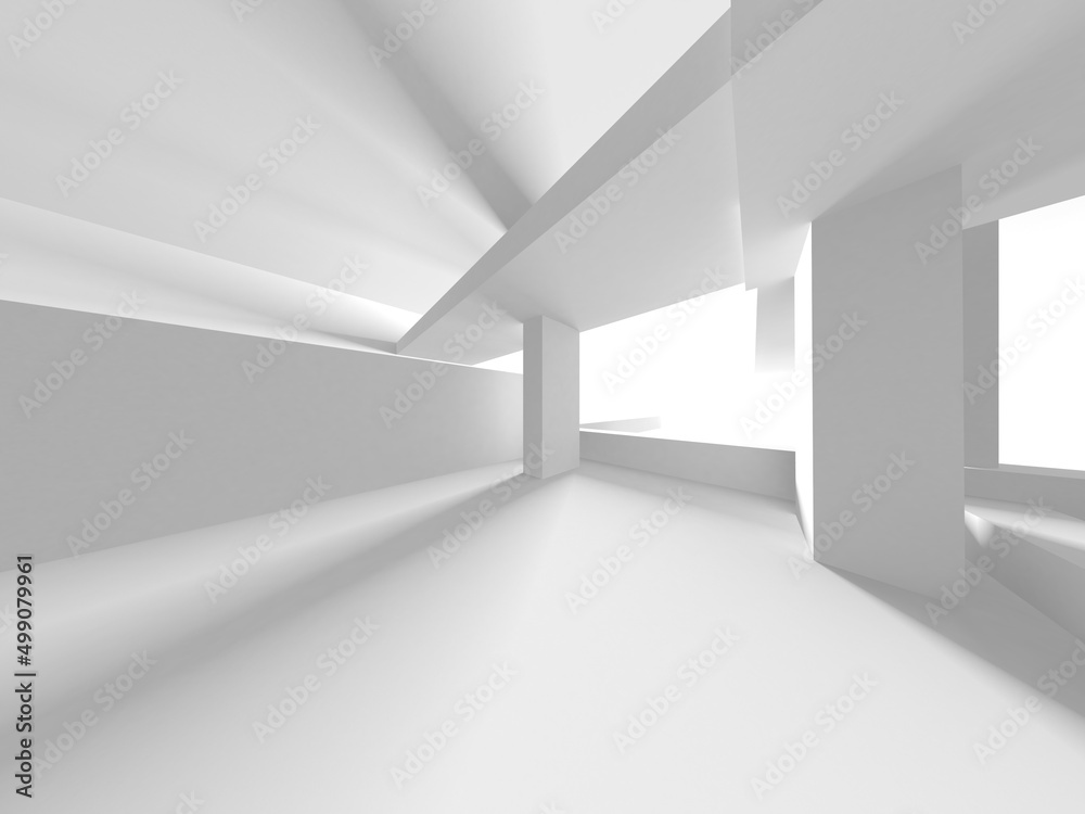 Fototapeta premium Abstract White Architecture Design Concept