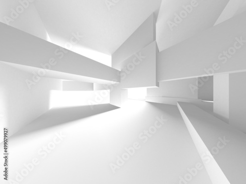 Abstract White Architecture Design Concept