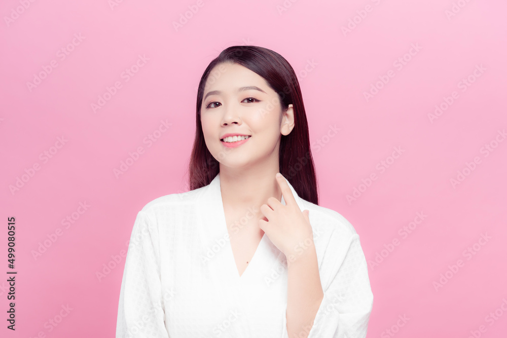 Beautiful young Asian woman with fresh smooth skin. Beautiful young Asian woman with fresh smooth skin.